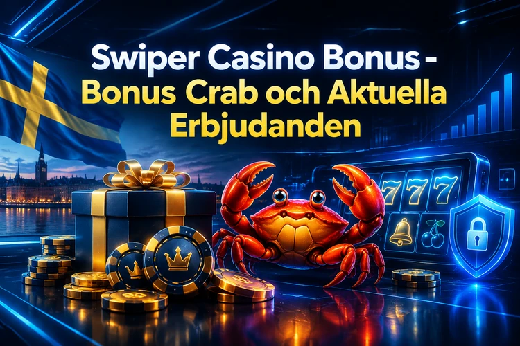Swiper Casino Bonus - Bonus Crab och Aktuella Erbjudanden