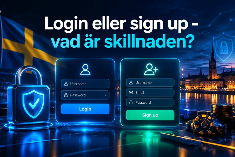 Login eller sign up - vad är skillnaden?
